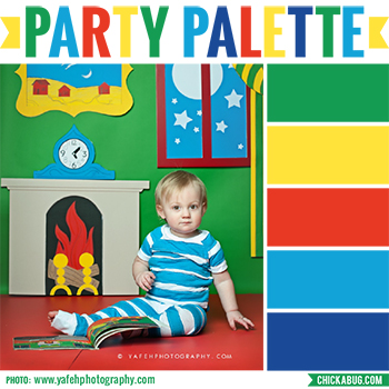 Party palette: Color inspiration for a Goodnight Moon party #colorpalette